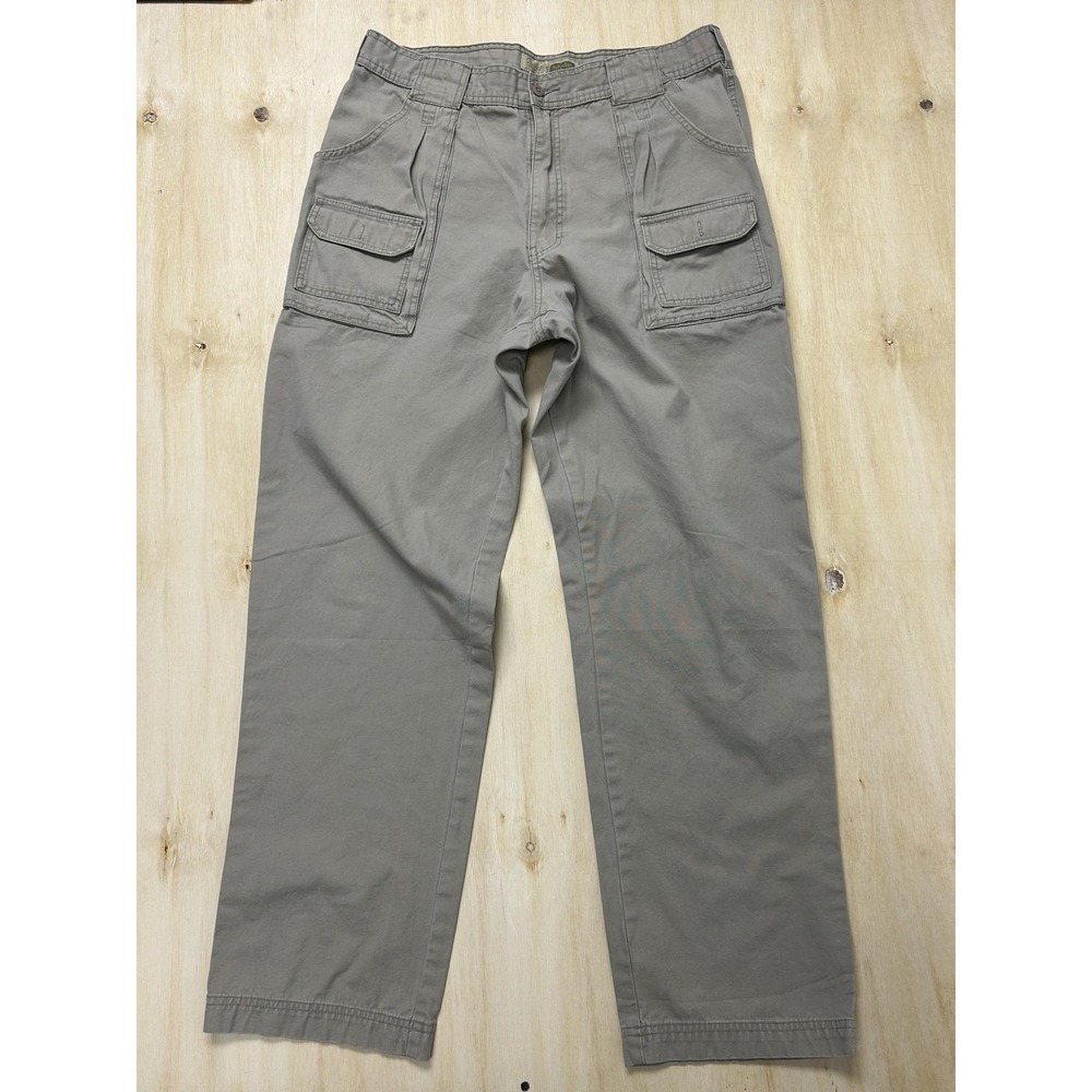 Cabela's 7-Pocket Hiker Pants Womens 36x34 Gray Cargo Straightโ Leg Relaxed